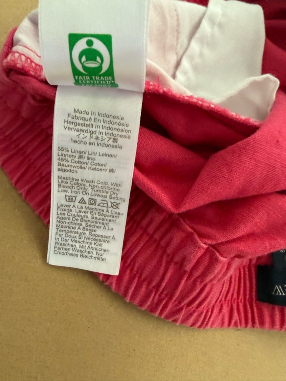 J. Crew pink linen cotton blend pants size 0 EUC - Picture 6 of 8